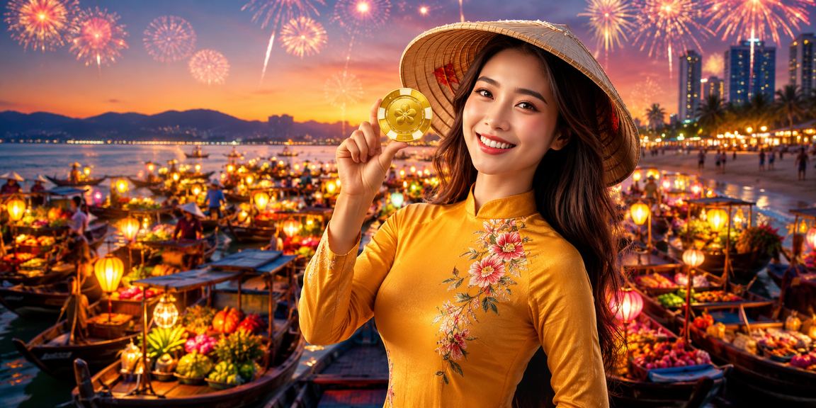 Khung cảnh giải trí sôi động tại bãi biển Đà Nẵng kết hợp trải nghiệm casino trực tuyến