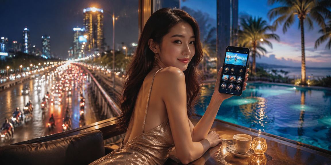 Người dùng tại TP.HCM đăng nhập uw99 trên điện thoại tại quán cà phê